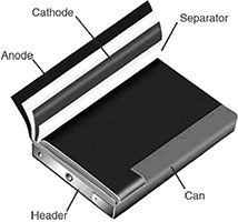 Figure 3. Cross section of a prismatic cell.